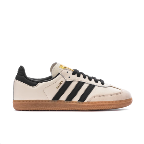 adidas Samba Cream & Black Low-Top Sneakers with Gum-Colored Sole