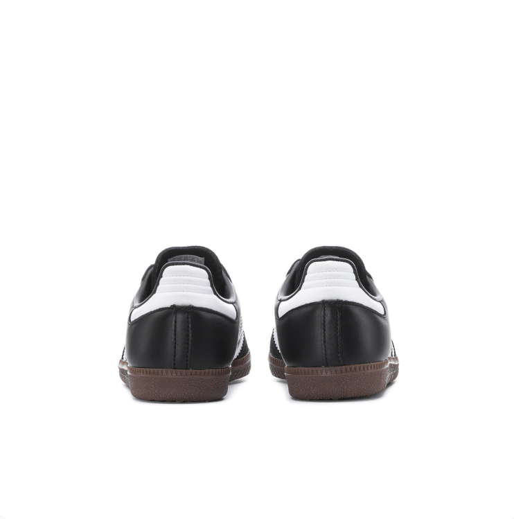 adidas Samba Black & White Low-Top Sneakers with Gum-Colored Sole