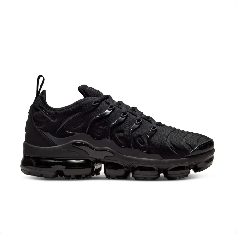 Nike Air VaporMax Plus All-Black Lace-Up Sneakers