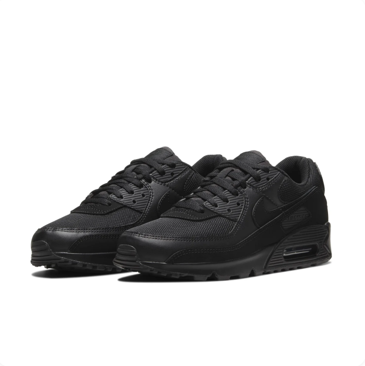 Nike All-Black Low-Top Sneakers with Visible Heel Air Unit