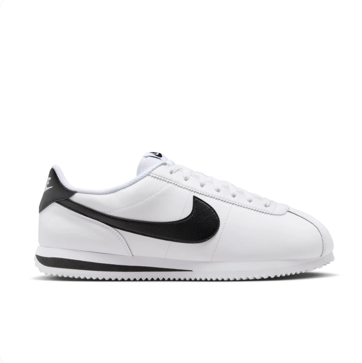 Nike White & Black Retro Low-Top Lace-Up Sneakers