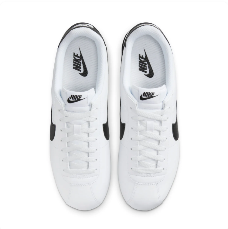 Nike White & Black Retro Low-Top Lace-Up Sneakers