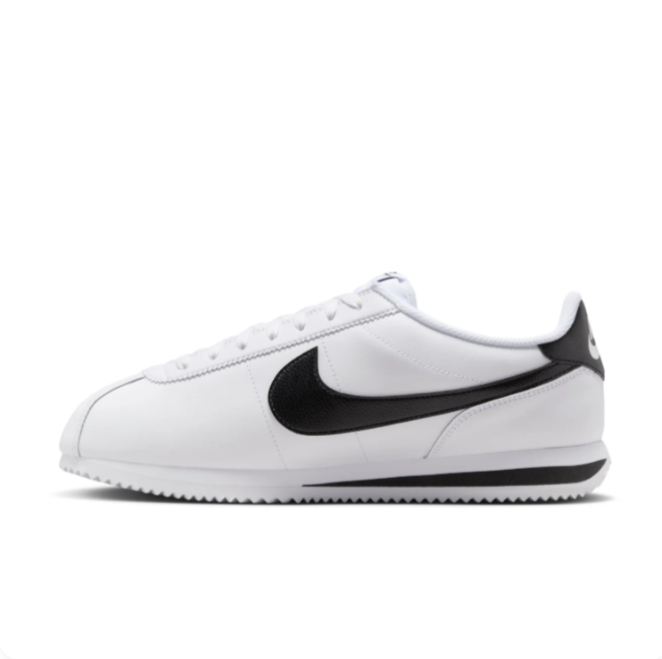 Nike White & Black Retro Low-Top Lace-Up Sneakers