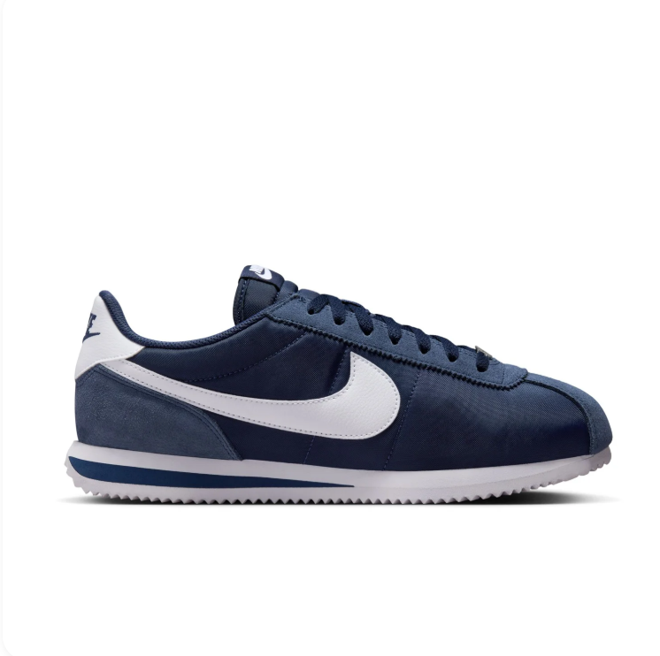 Nike Navy & White Retro Low-Top Lace-Up Sneakers