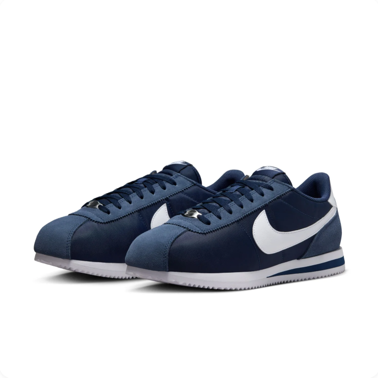 Nike Navy & White Retro Low-Top Lace-Up Sneakers