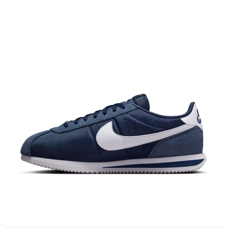 Nike Navy & White Retro Low-Top Lace-Up Sneakers
