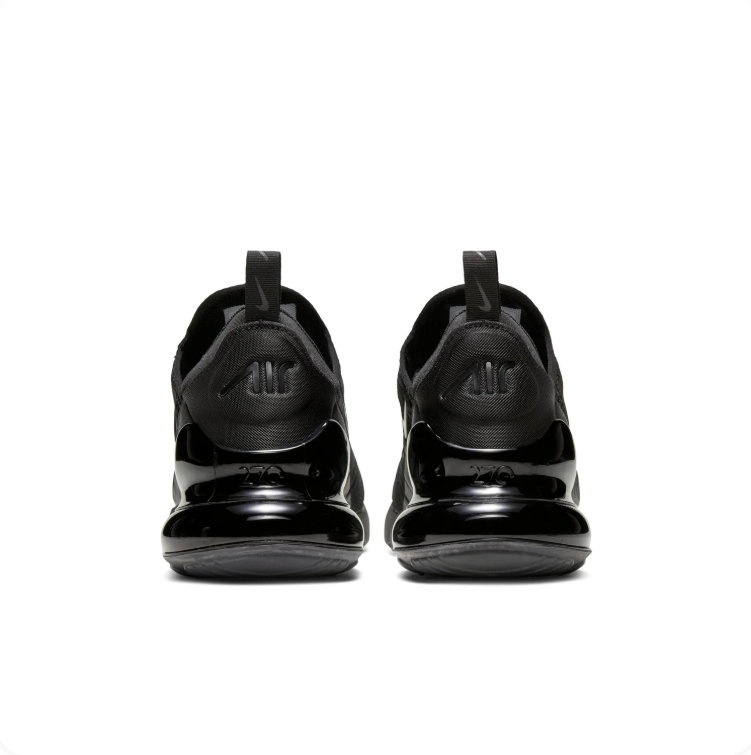 Nike Air Max 270 All-Black Low-Top Lace-Up Sneakers