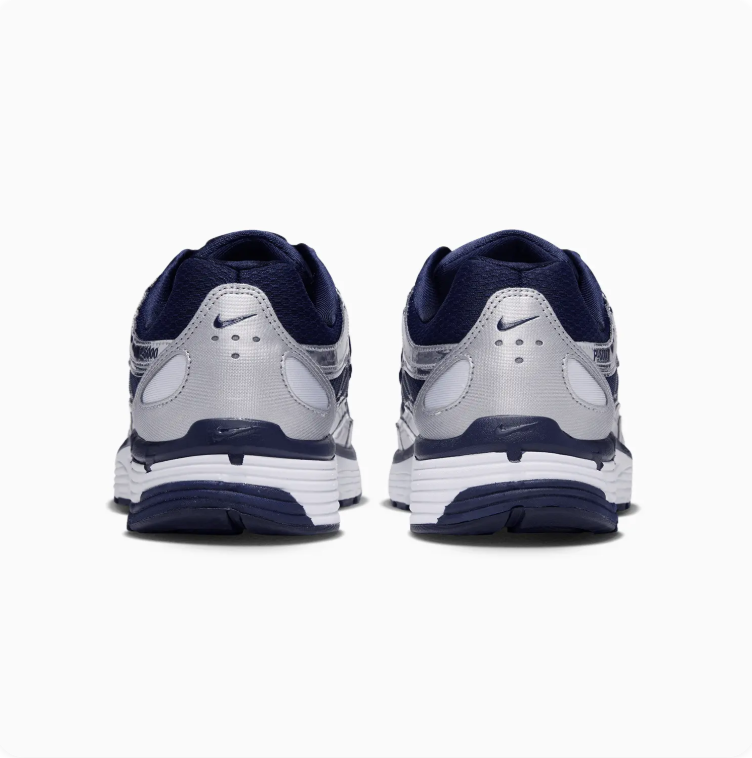 Nike P-6000 Metallic Silver & Navy Low-Top Sneakers