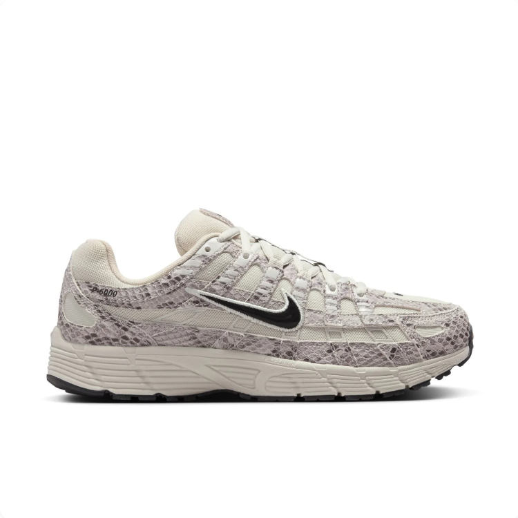 Nike P-6000 Cream & Gray Snakeskin-Print Sneakers