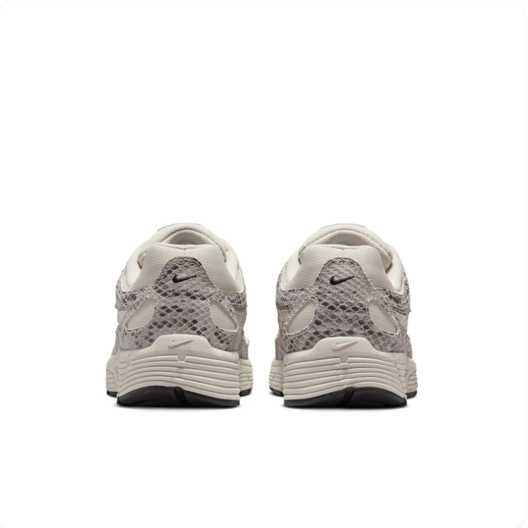Nike P-6000 Cream & Gray Snakeskin-Print Sneakers