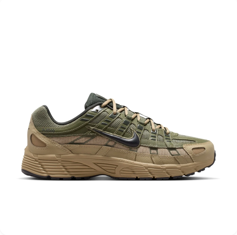Nike Olive Green & Tan Retro Low-Top Sneakers