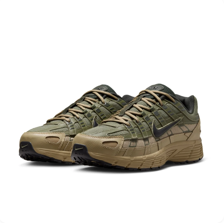 Nike Olive Green & Tan Retro Low-Top Sneakers