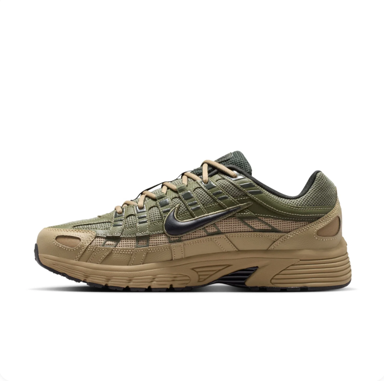 Nike Olive Green & Tan Retro Low-Top Sneakers