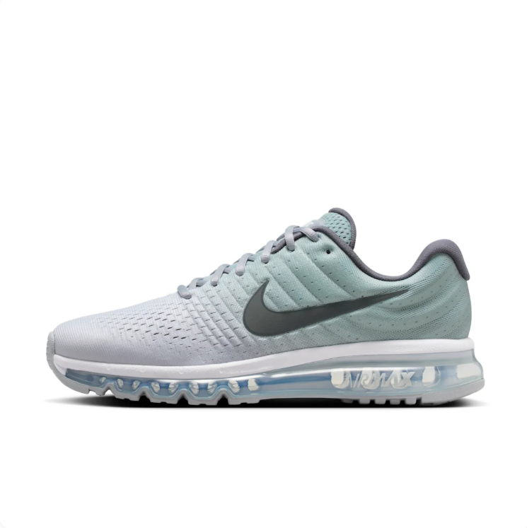 Nike Light Gray & Mint Low-Top Sneakers with Visible Air Sole