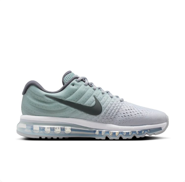 Nike Light Gray & Mint Low-Top Sneakers with Visible Air Sole
