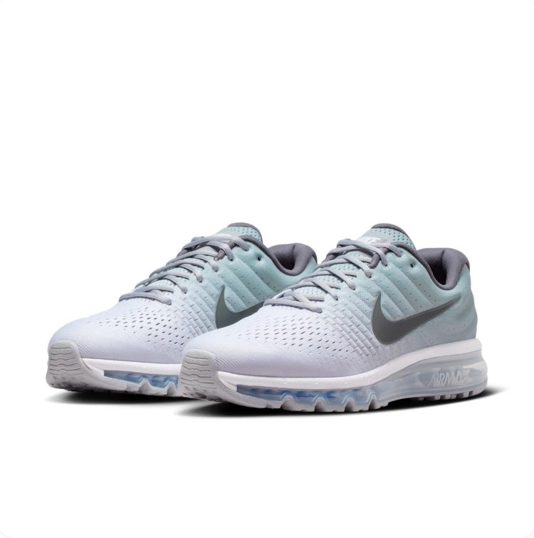 Nike Light Gray & Mint Low-Top Sneakers with Visible Air Sole
