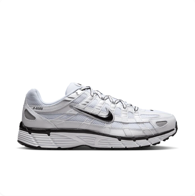Nike P-6000 White & Black Low-Top Sneakers