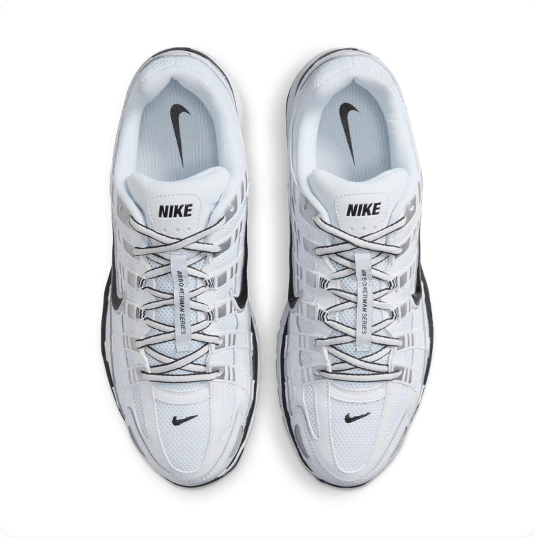 Nike P-6000 White & Black Low-Top Sneakers