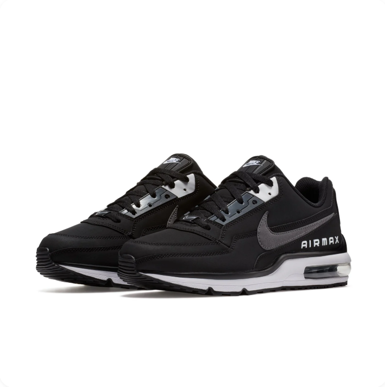 Nike Air Max Black & Gray Sneakers with White Midsole