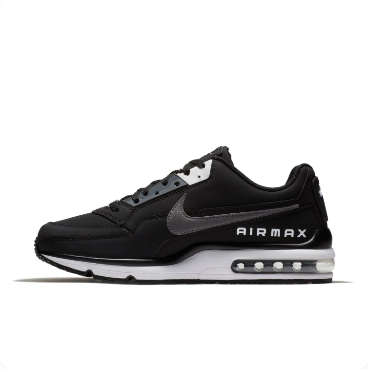 Nike Air Max Black & Gray Sneakers with White Midsole
