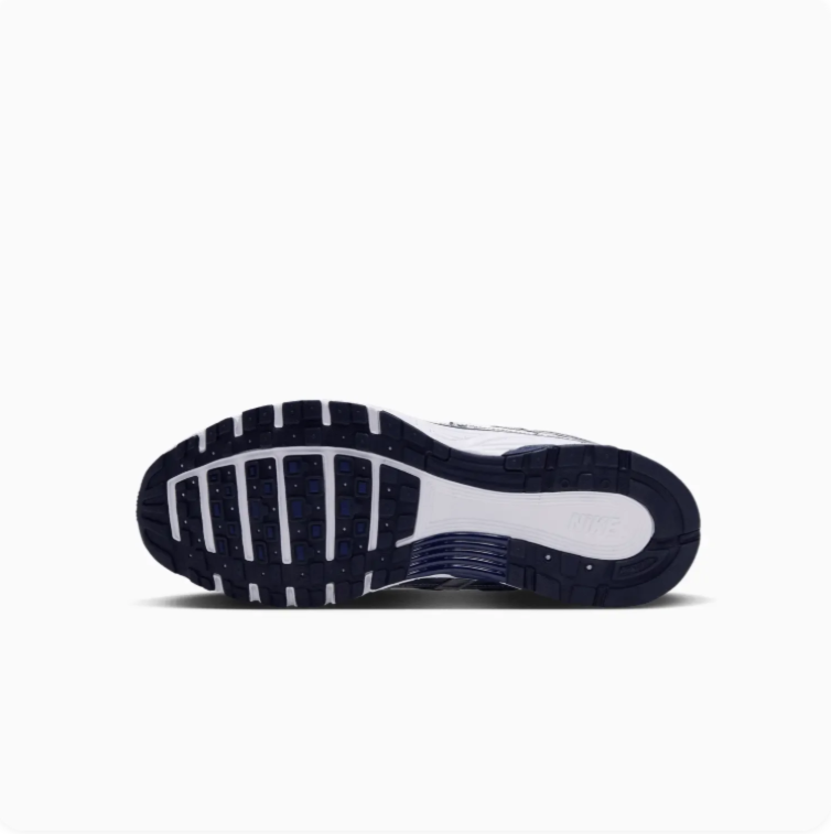 Nike P-6000 Metallic Silver & Navy Low-Top Sneakers