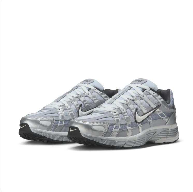 Nike P-6000 Silver & Light Gray Low-Top Sneakers