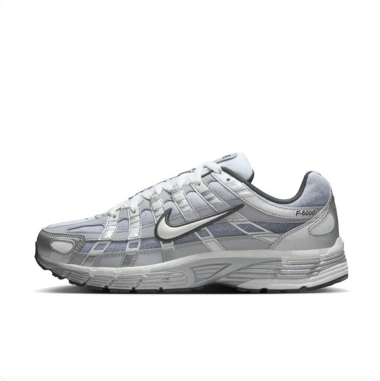 Nike P-6000 Silver & Light Gray Low-Top Sneakers