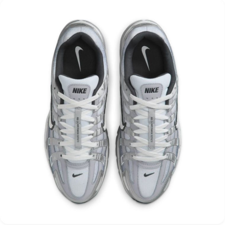 Nike P-6000 Silver & Light Gray Low-Top Sneakers