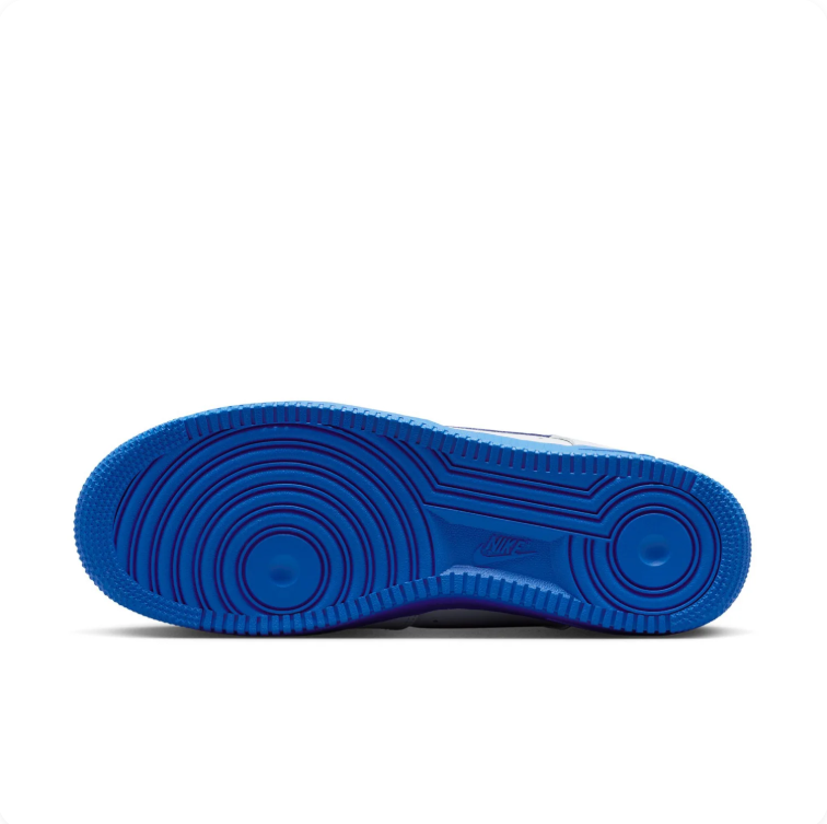 Nike Air Force 1 White & Royal Blue Low-Top Sneakers