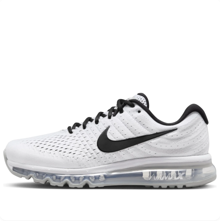 Nike Air Max White & Black Sneakers with Full-Length Visible Air Sole