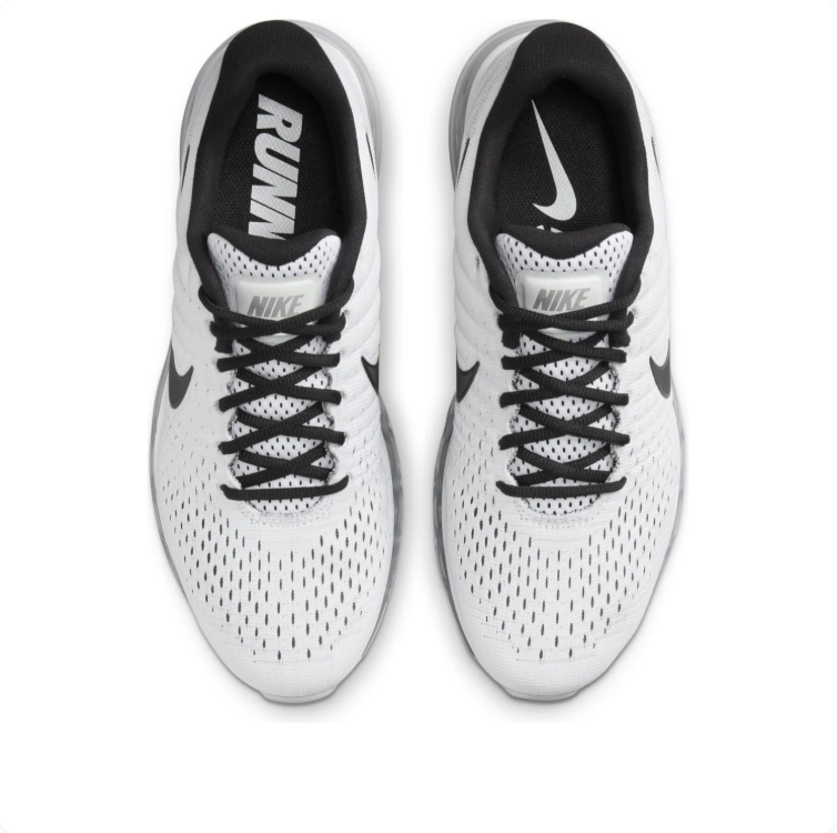 Nike Air Max White & Black Sneakers with Full-Length Visible Air Sole
