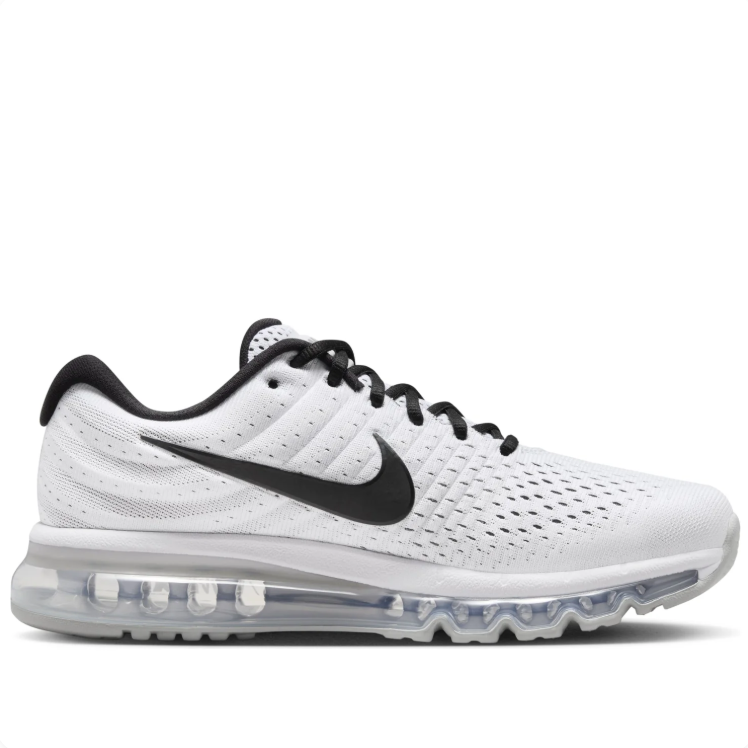 Nike Air Max White & Black Sneakers with Full-Length Visible Air Sole