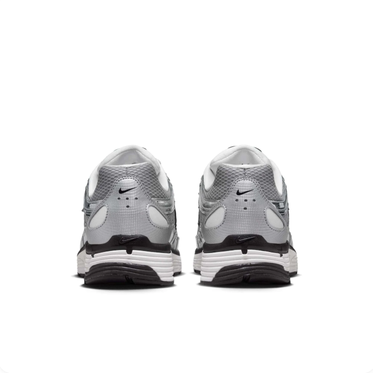 Nike P-6000 Metallic Silver & Black Low-Top Sneakers