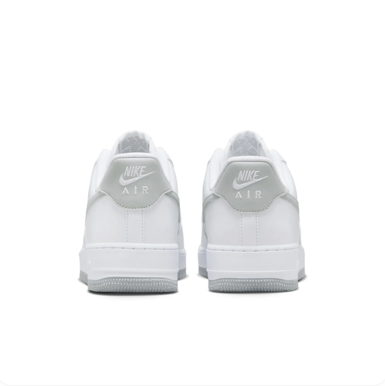 Nike Air Force 1 White & Light Gray Low-Top Sneakers