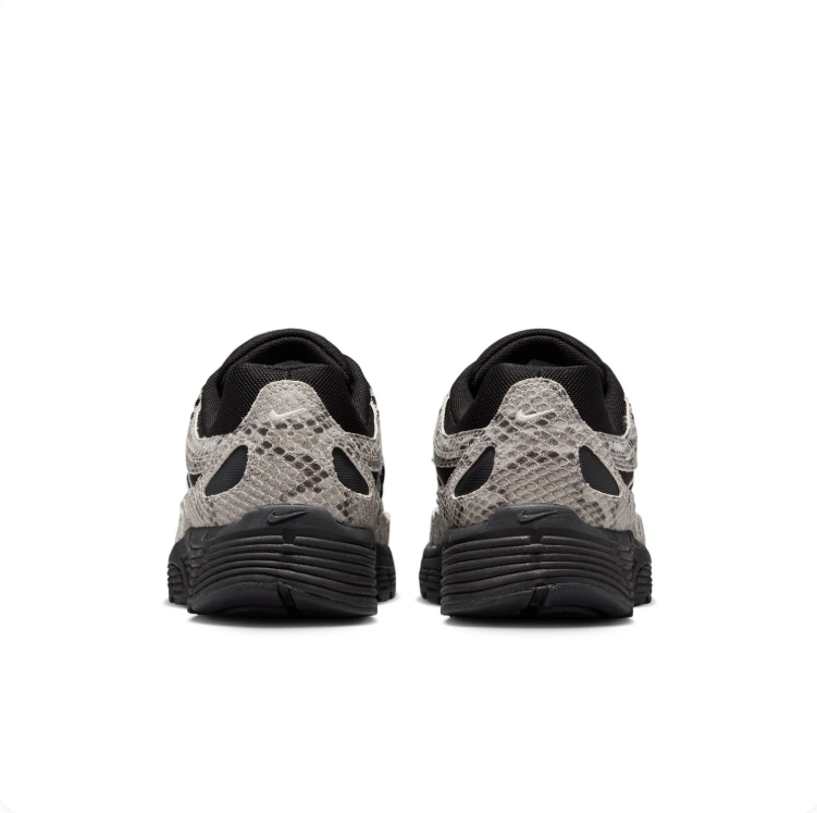 Nike P-6000 Black & Gray Snakeskin-Print Low-Top Sneakers