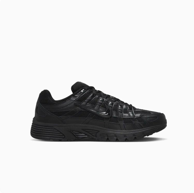 Nike P-6000 All-Black Low-Top Lace-Up Sneakers