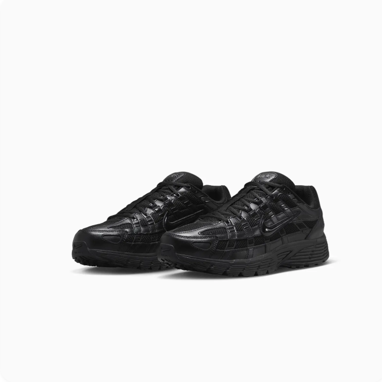 Nike P-6000 All-Black Low-Top Lace-Up Sneakers