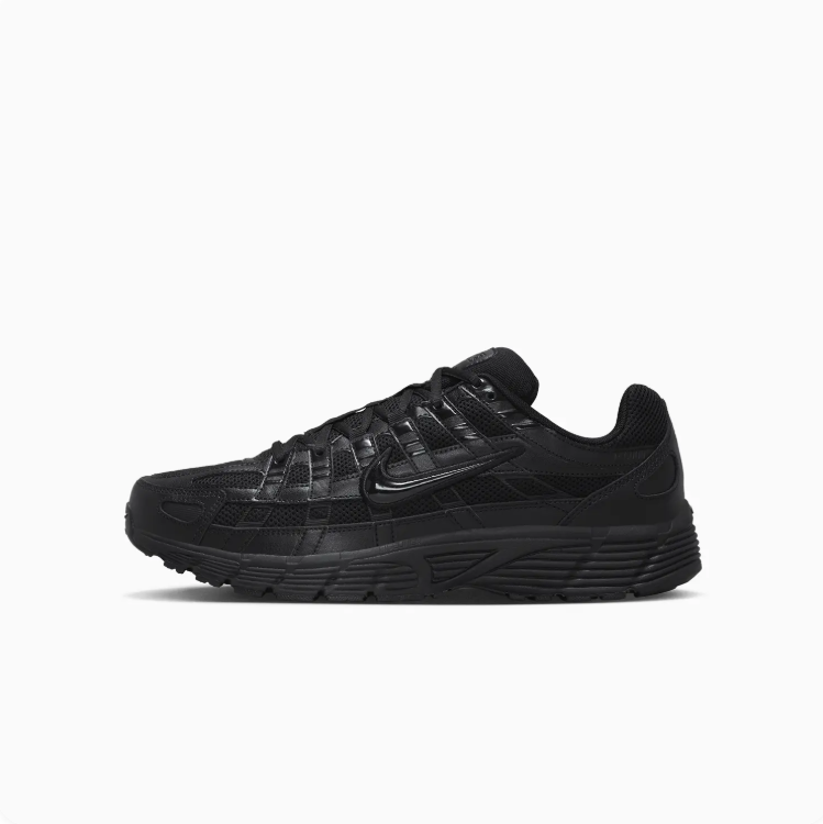 Nike P-6000 All-Black Low-Top Lace-Up Sneakers