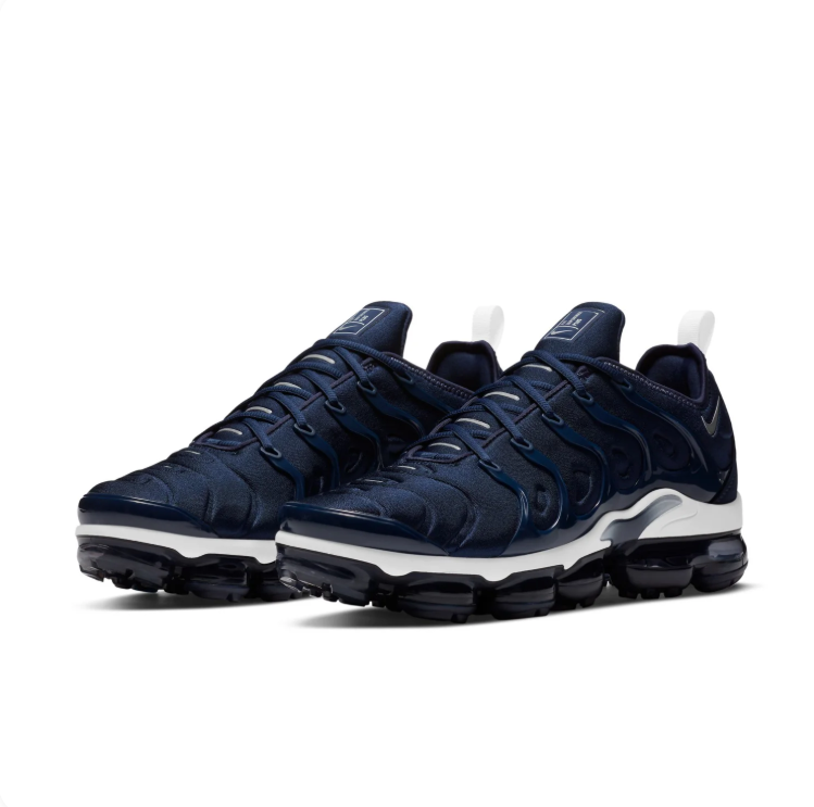 Nike Air VaporMax Plus Navy & White Sneakers with Visible Air Sole