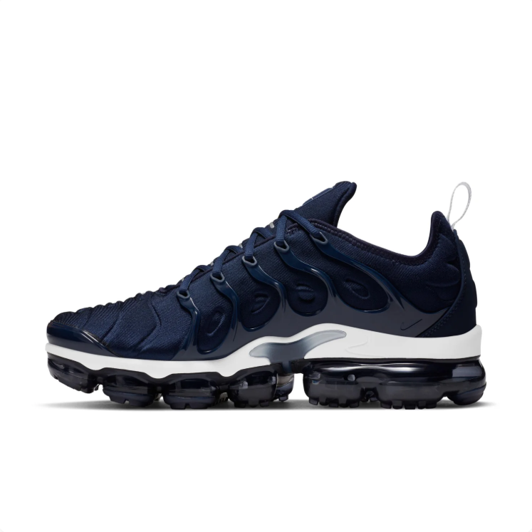 Nike Air VaporMax Plus Navy & White Sneakers with Visible Air Sole
