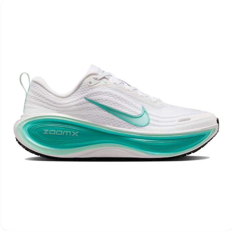 Nike Vomero Plus White & Mint Sneakers with Sculpted ZoomX Sole