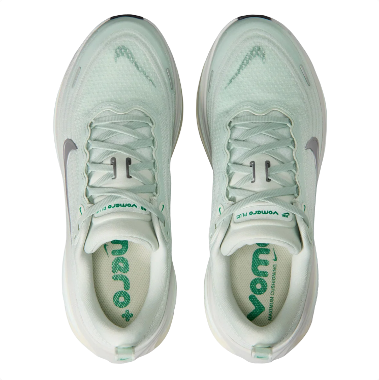 Nike Vomero Plus White & Mint Sneakers with Sculpted ZoomX Sole