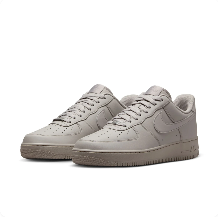 Nike Air Force 1 Light Taupe Low-Top Lace-Up Sneakers