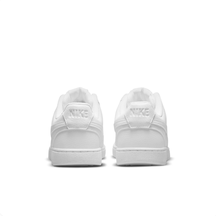 Nike All-White Low-Top Lace-Up Court Sneakers