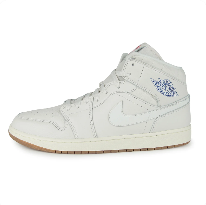 Air Jordan Off-White High-Top Sneakers with Gum-Colored Outsole
