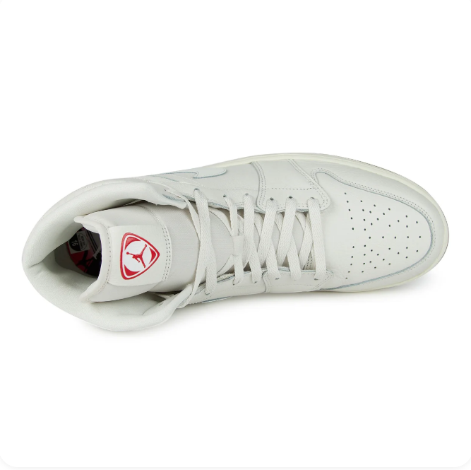 Air Jordan Off-White High-Top Sneakers with Gum-Colored Outsole